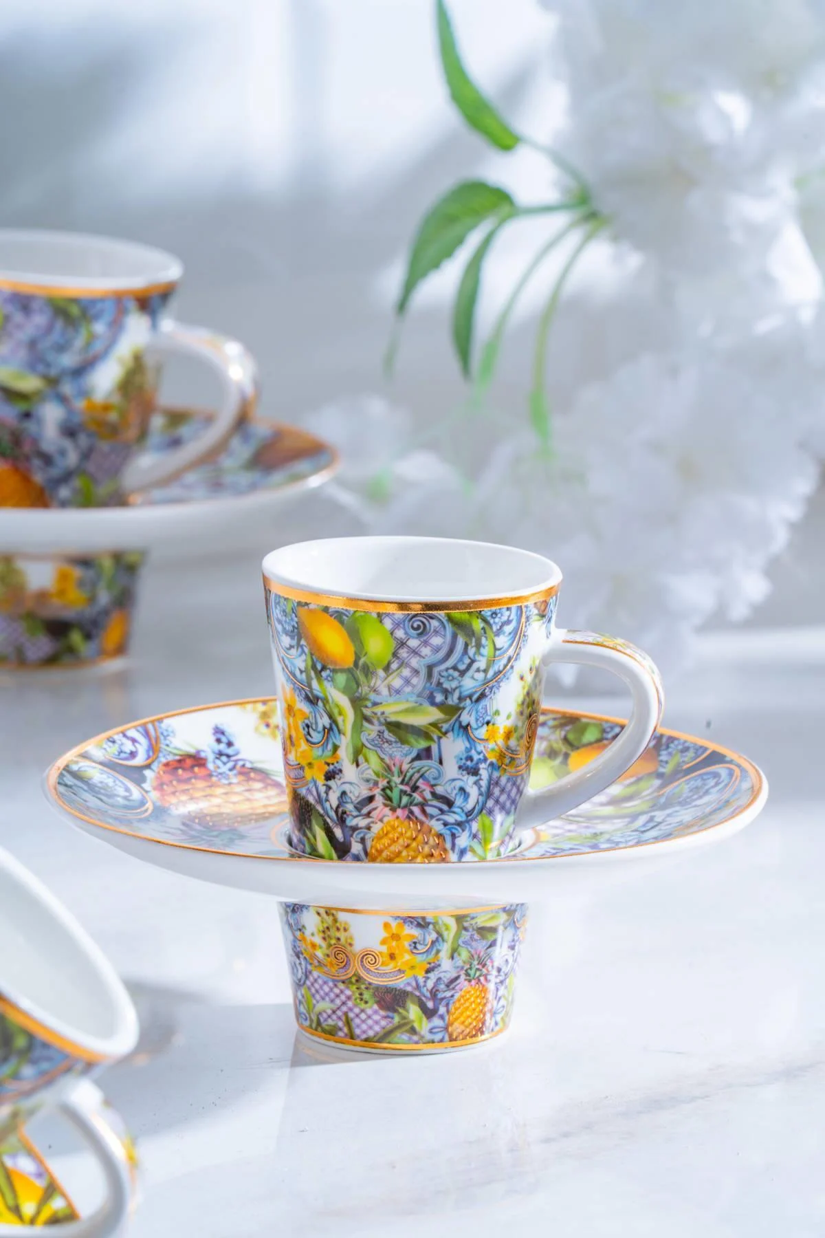 Capri 6 Kişilik Porselen Kahve Fincanı Takımı - 90 ml · 2. fotoğraf