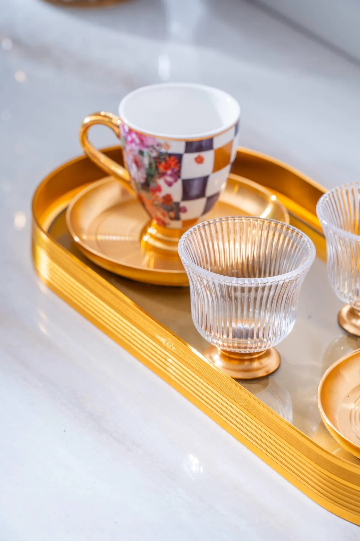 Portofina 2 Kişilik Cam Tepsili Kahve Fincanı Takımı - 90 ml · 2. fotoğraf