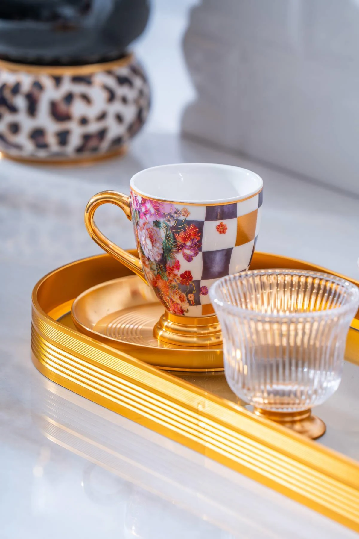 Portofina 2 Kişilik Cam Tepsili Kahve Fincanı Takımı - 90 ml · 4. fotoğraf