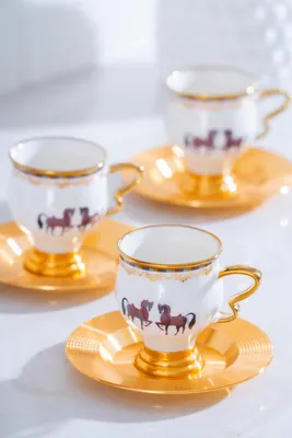 Jasmine 6 Kişilik Kahve Fincanı Takımı - 90 ml