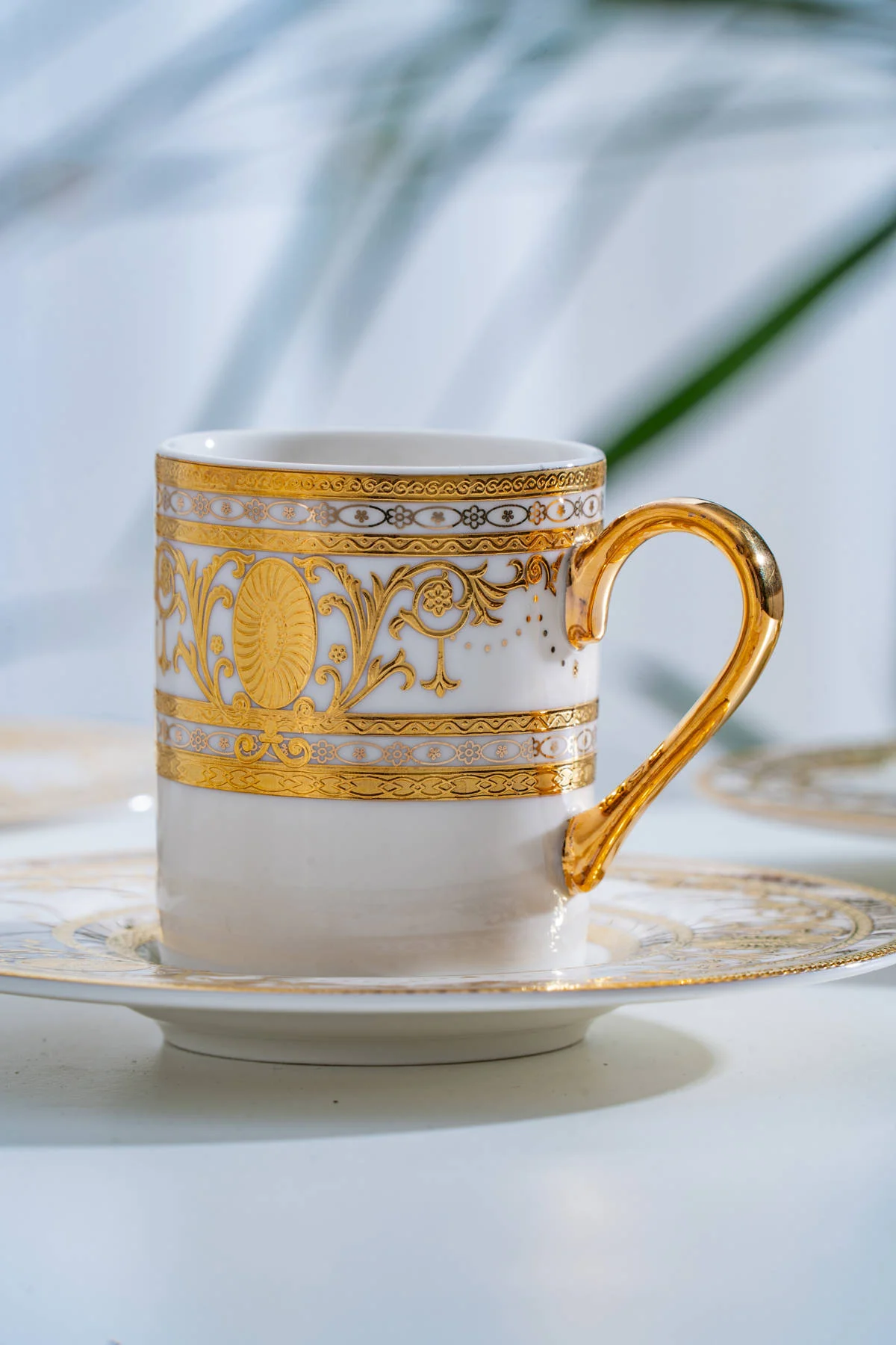 Joanne 24K Altın Detaylı 6 Kişilik Porselen Kahve Fincan Takımı - 90 ml · 2. fotoğraf