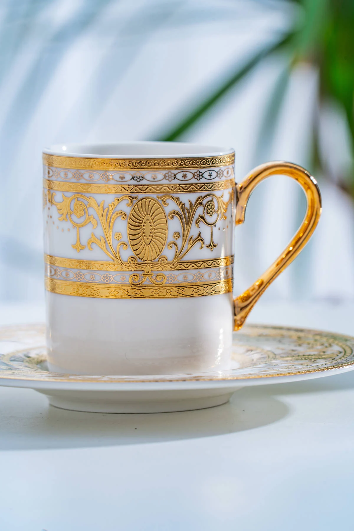 Joanne 24K Altın Detaylı 6 Kişilik Porselen Kahve Fincan Takımı - 90 ml · 4. fotoğraf