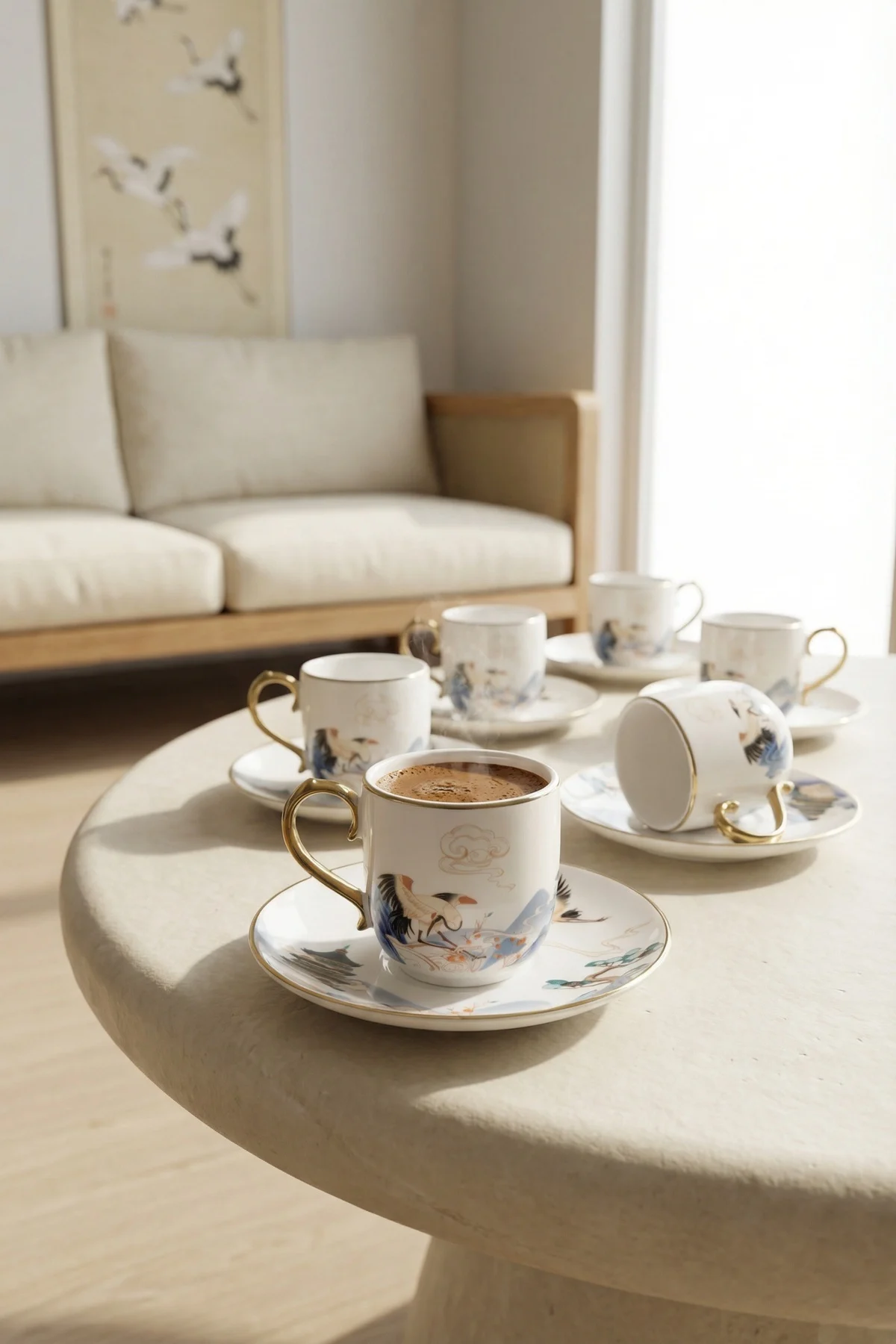 Sophia 6 Kişilik Porselen Kahve Fincan Takımı - 90 ml · 2. fotoğraf