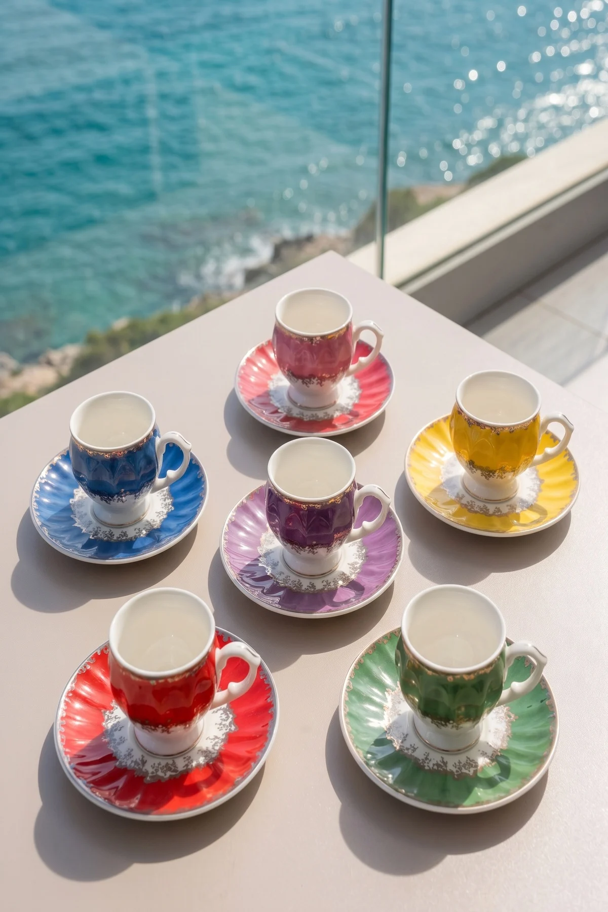Zetian 6 Kişilik Porselen Kahve Fincanı Takımı - 90 ml · 2. fotoğraf
