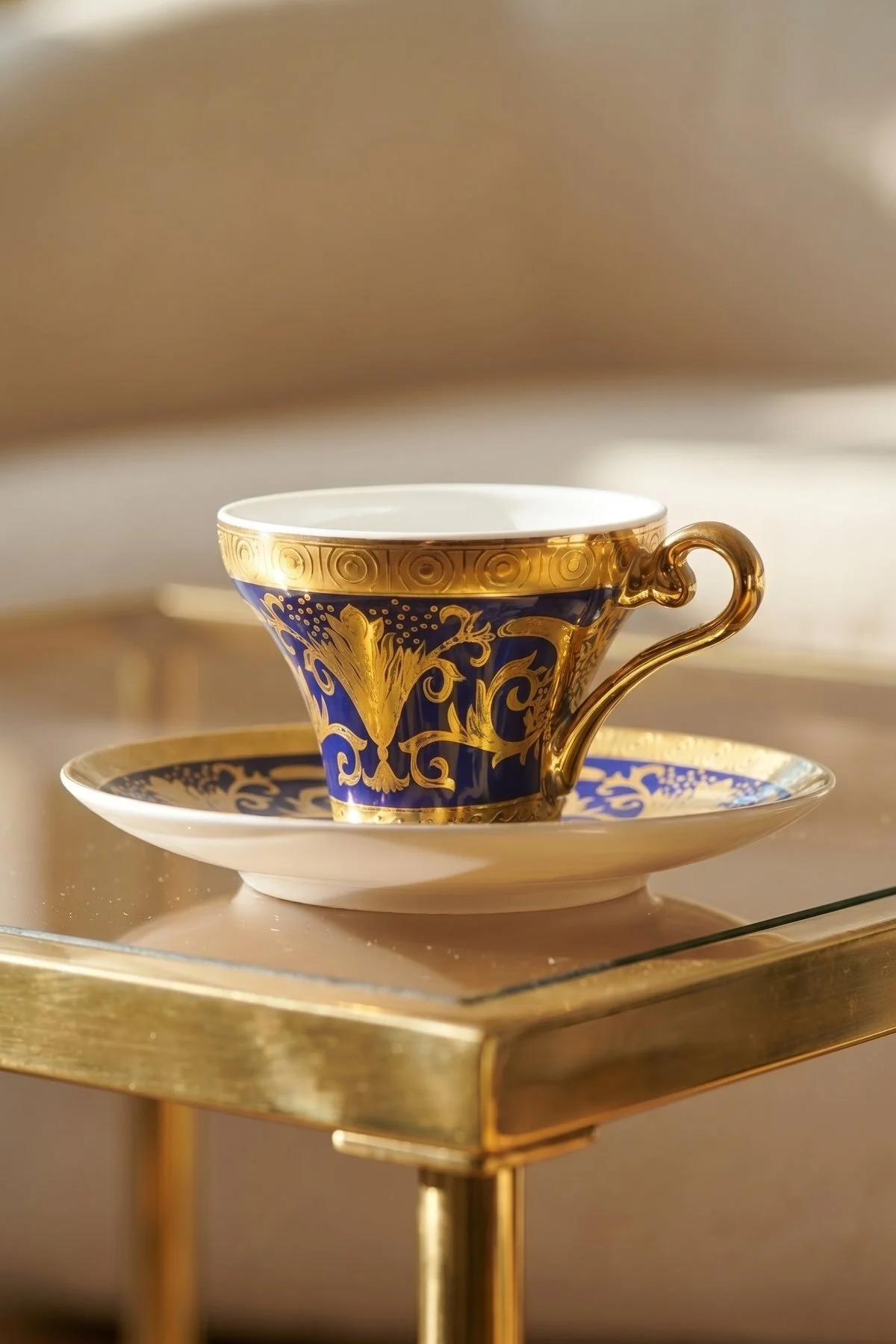 Annemarie 24K Altın Detaylı 6 Kişilik Porselen Kahve Fincanı Takımı - 90 ml · 2. fotoğraf