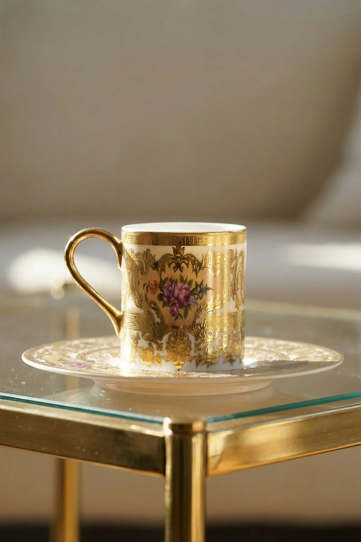 Josette 24K Altın Detaylı 6 Kişilik Porselen Kahve Fincanı Takımı - 100 ml · 2. fotoğraf