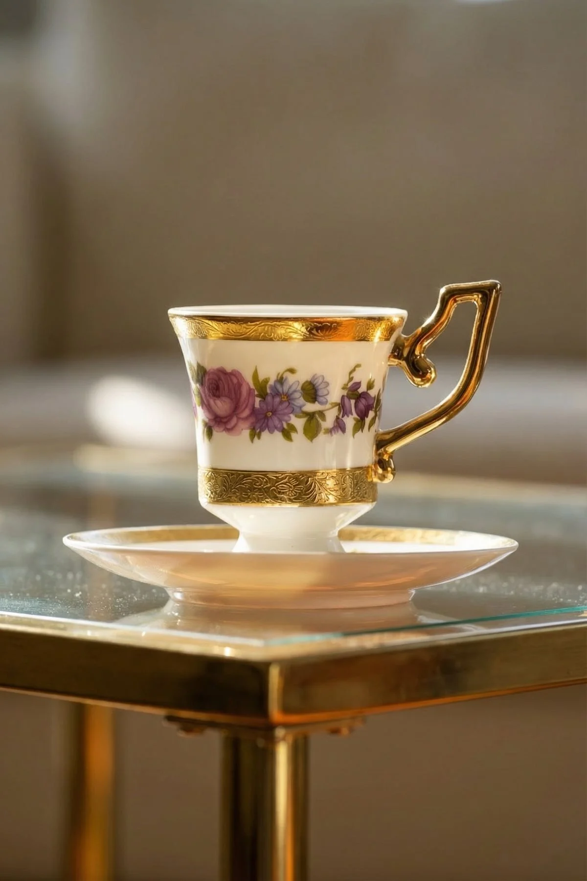 Margriet 24K Altın Detaylı 6 Kişilik Porselen Kahve Fincanı Takımı - 90 ml · 2. fotoğraf