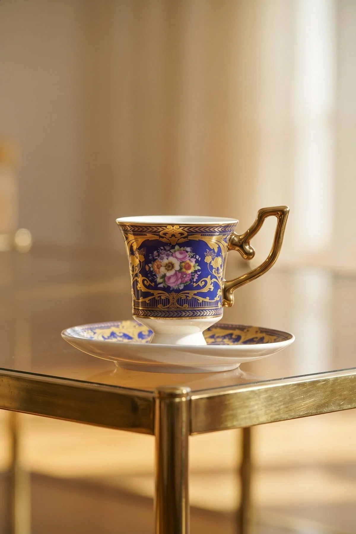 Rosalind 24K Altın Detaylı 6 Kişilik Porselen Kahve Fincanı Takımı - 90 ml · 2. fotoğraf