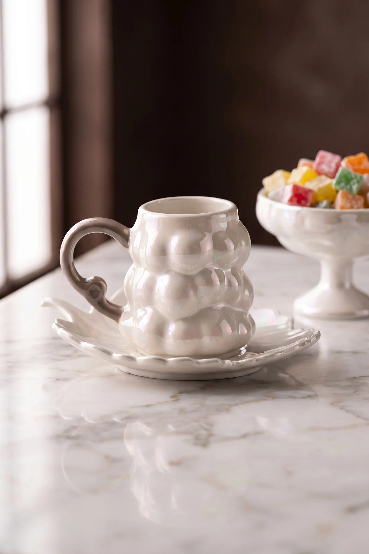 Gummy 2 Kişilik Porselen Kahve Fincan Takımı - 90 ml · 2. fotoğraf