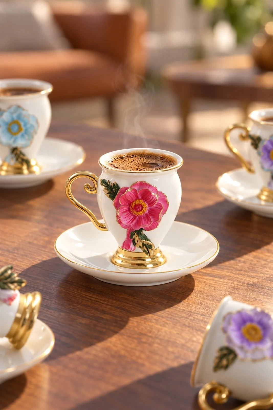 Country Sun 6 Kişilik Porselen Kahve Fincan Takımı - 90 ml · 9. fotoğraf