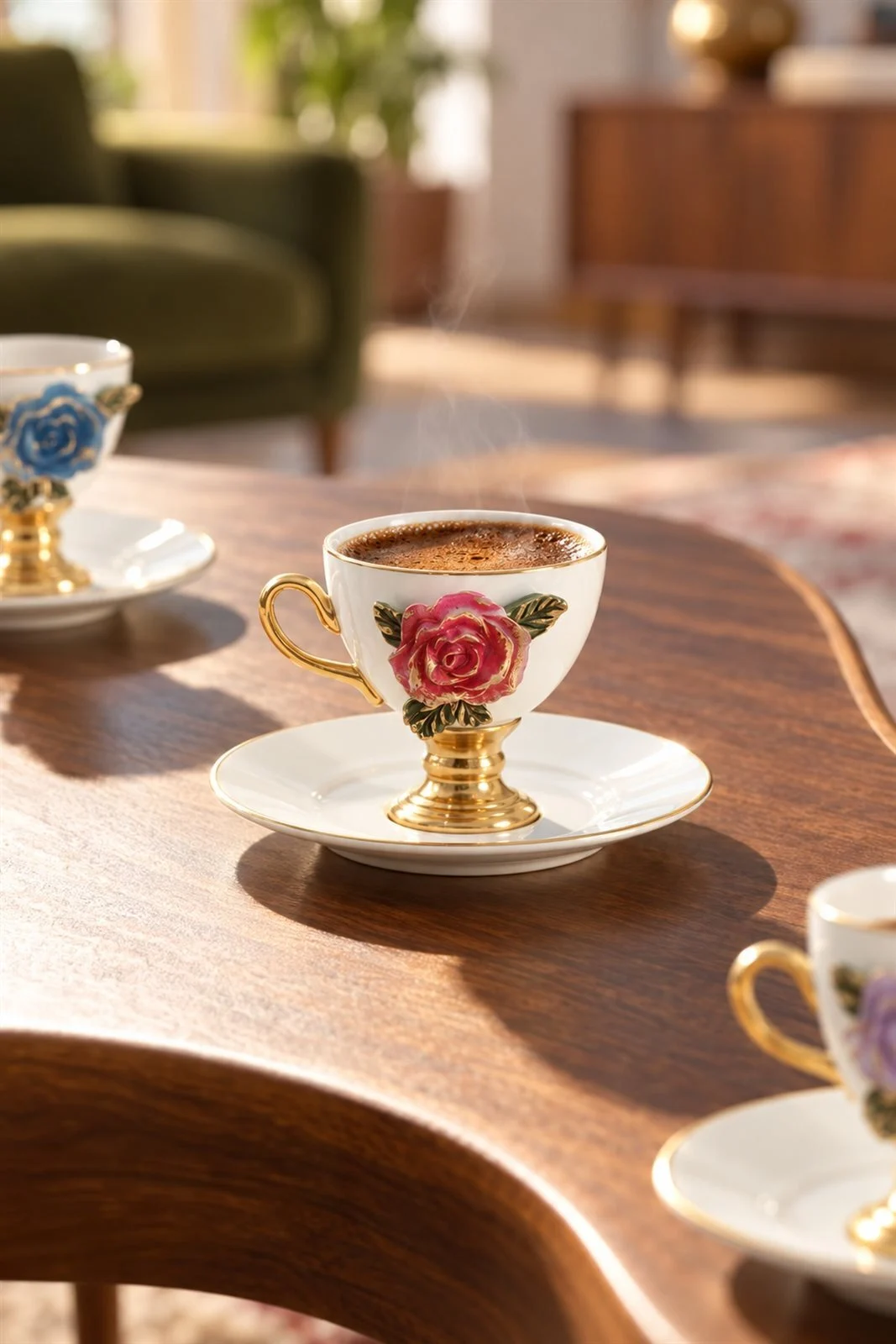 Caraluna 6 Kişilik Porselen Kahve Fincan Takımı - 90 ml · 6. fotoğraf