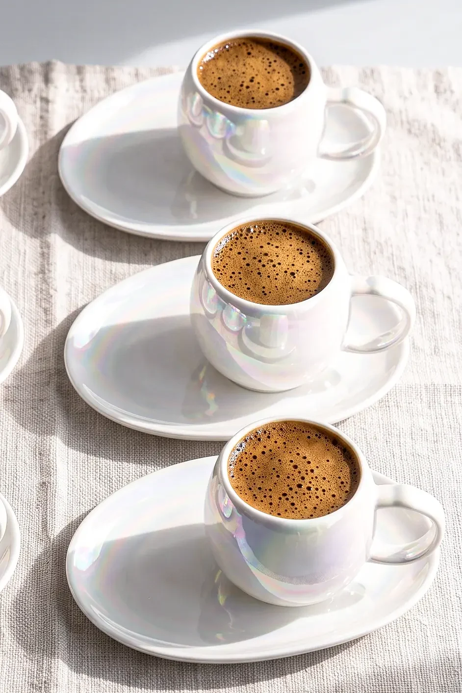 Pearl Porselen Lüster 6 Kişilik Kahve Fincanı Takımı · 3. fotoğraf